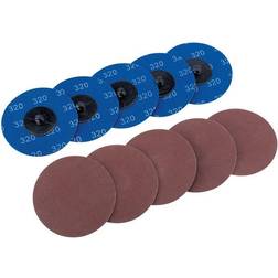 Draper Ten 75mm 320 Grit Aluminium Oxide Sanding Discs [75620]